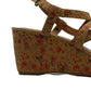 Style & Co Women's Ionna Faux Leather Wedge Sandals Brown Size 6.5 M