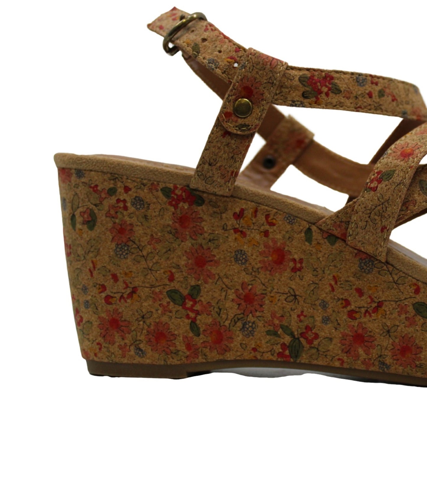 Style & Co Women's Ionna Faux Leather Wedge Sandals Brown Size 6.5 M