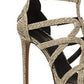 Michael Kors Women's Sandra Leather Peep Toe Black Size 9