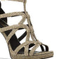 Michael Kors Women's Sandra Leather Peep Toe Black Size 9