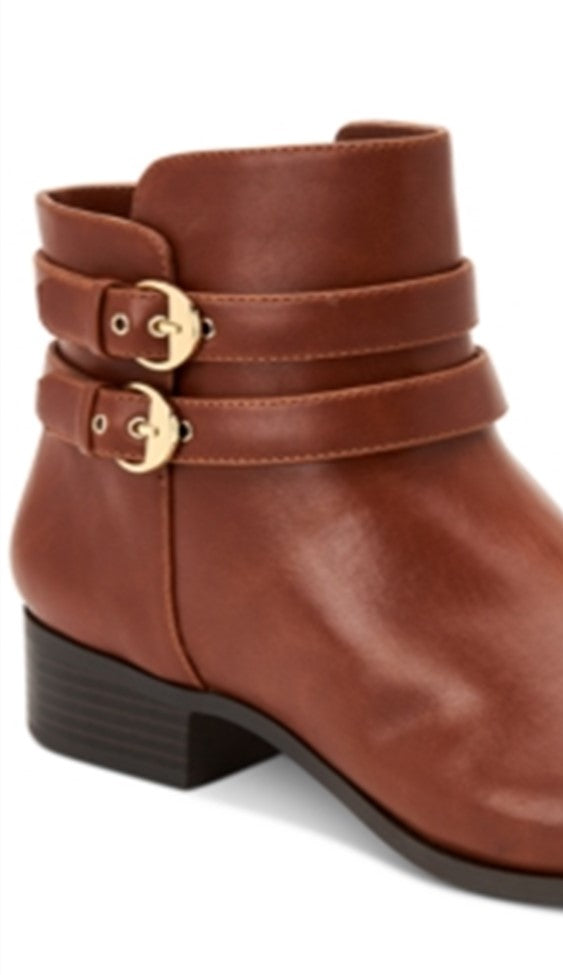 NOSTOCK Charter Club Women's Jaimee Closed Toe Ankle Fashion Boots Brown Size 8.5