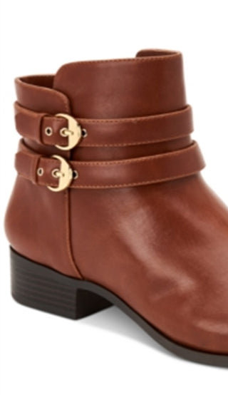 NOSTOCK Charter Club Women's Jaimee Closed Toe Ankle Fashion Boots Brown Size 8.5