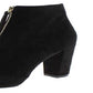 INC International Concepts Women's Kirsi Faux Suede Block Heel BootiesBlack -Size 8.5