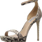 Steve Madden Women's Snake Starlet Leather Sandal Sand Size 9M