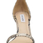 Steve Madden Women's Snake Starlet Leather Sandal Sand Size 9M