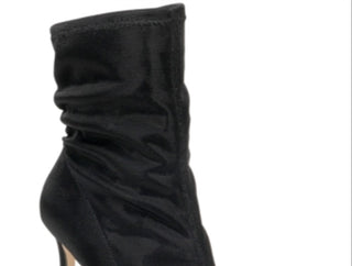 Badgley Mischka Women's Ronnie Fabric Pointed Toe Mid Calf Fashion Boots Brown  Size 10 M