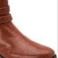 Charter Club Women's Jaimee Microsuede Strapped Booties Brown  Size 8 M