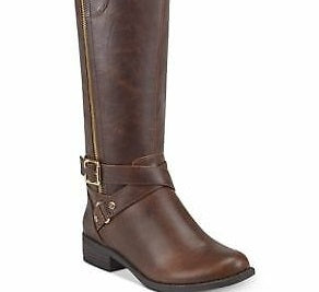 Guess Women's Haydin Faux Leather Tall Riding Boots Brown  Size 6 M
