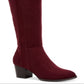Style & Co Women's Myranda Tall Almond Toe Knee High Boots Red Size 5 M