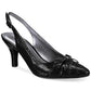 Karen Scott Women's Glenna Fabric Pointed Toe Casual Mule Sandals Black Size 9 1/2