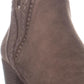 Style & Co Women's Merida High Ankle Block Heel Boots Brown Size 6 M