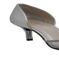 Caparros Women's Panzy Fabric Pointed Toe D orsay Pumps Silver Size 7