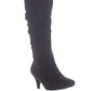 Bar III Women's Edina Suede Pointed Toe Knee High Fashion Boots Black Size 10 M