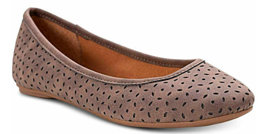 American Rag Women's Connie Perforated Flats Brown Size 5 M