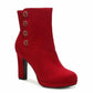Impo Women's Odelina Platform Booties  Shoes Red Size 6 M