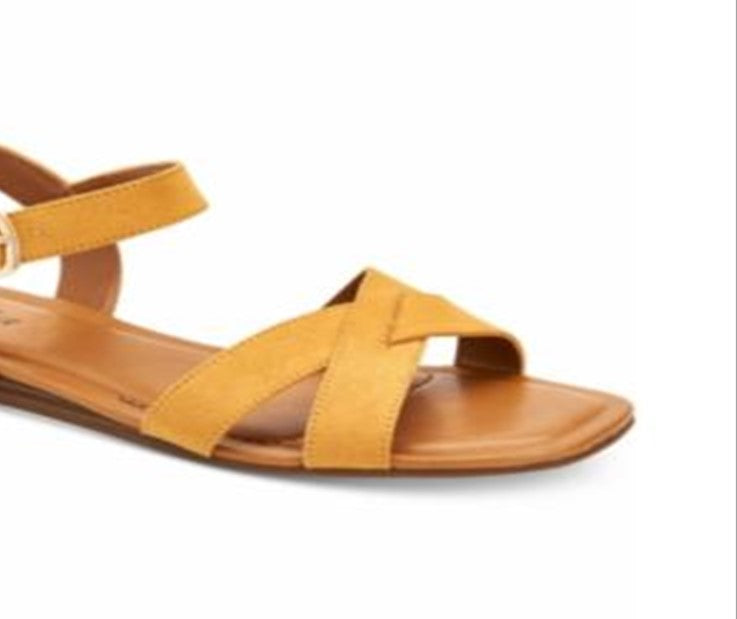 Style & Co Women's Antonia Open Toe Casual Ankle Strap Sandals Yellow Size 6 M