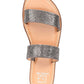 Material Girl Women's GINNIE Open Toe Slide Flats Grey Size 9 M