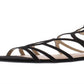 Material Girl Women's Sira Faux Suede Strappy Flat Sandals Black Size 11