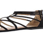 Material Girl Women's Sira Faux Suede Strappy Flat Sandals Black Size 11