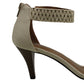 Style & Co Women's Paycee Fabric Open Toe Special Beige  Size 5 M