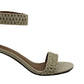 Style & Co Women's Paycee Fabric Open Toe Special Beige  Size 5 M