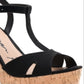 American Rag Women's Jamie1 Fabric Open Toe Casual Ankle Strap Black Size 10 M