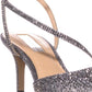 INC International Concepts Women's Lenii2 Strappy Rhinestone Evening Sandals Pewter Silver Size 5 M