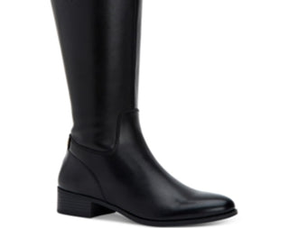 Charter Club Women's Jeanola Leather Knee-High Riding Boots Black Size 6 M