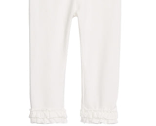 First Impressions Baby Girl's Ruffle Hem Leggings White Size 18MOS