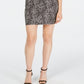 INC International Concepts Women's  Leopard Print Denim Mini Skirt Black Size 8