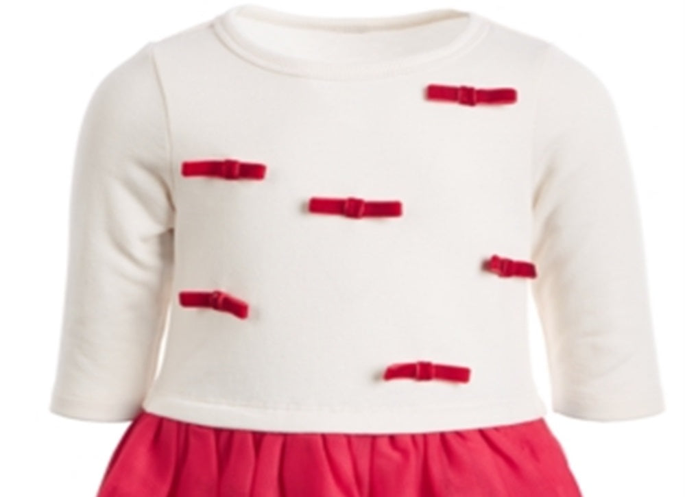 First Impressions Baby Girl's Bow and Tulle Tutu Dress Red Size 3-6Months