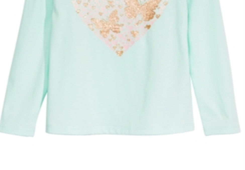 Epic Threads Little Girl's Heart Butterflies T-Shirt Blue Blue Size 5