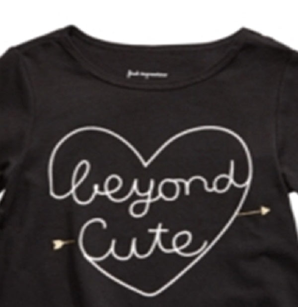 First Impressions Toddler Girl's Cotton Beyond Cute Top  Black Size 4T