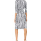 NY Collection Women's Animal Print Wrap Shirtdress White Combo Size Petite XL