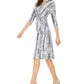 NY Collection Women's Animal Print Wrap Shirtdress White Combo Size Petite XL