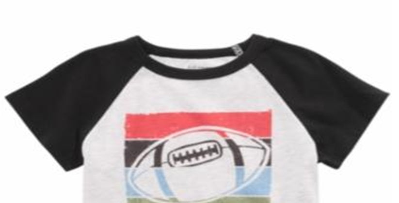 First Impressions Baby Boy's Football Print T-Shirt Gray Size 12 Months