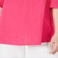 Style & Co Women's Knit Embroidered Cold Shoulder Top Pink Size Small