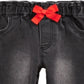 First Impressions Baby Girl's Bow Jeans Black Size 12 Months