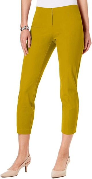 Alfani Women's Hollywood Waist Skinny Ankle Pants Yellow  Size 4 Petite
