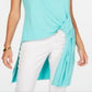 Alfani Women's High Low Tunic Top Green  Size Petite XL