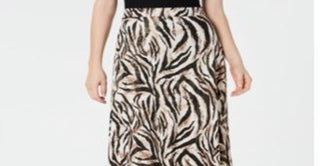 Kasper Women's a Line MIDI Skirt Brown Size Medium