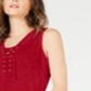 INC International Concepts Women's Lace up Top Red Size Petite XL
