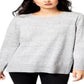 Maison Jules Women's Cotton Crew Neck Sweater Beige Size XX-Large
