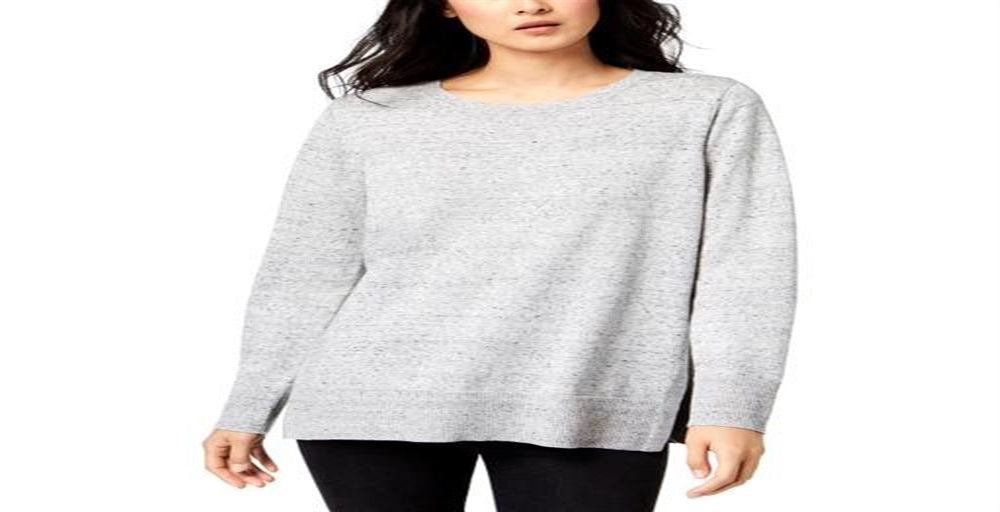 Maison Jules Women's Cotton Crew Neck Sweater Beige Size XX-Large