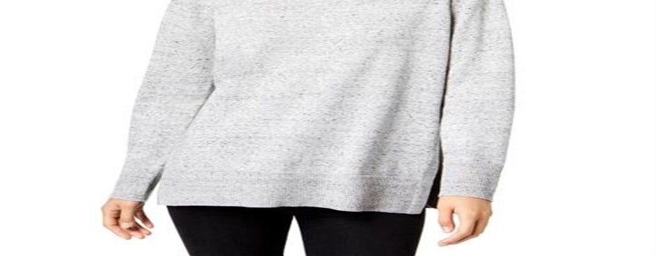 Maison Jules Women's Cotton Crew Neck Sweater Beige Size XX-Large