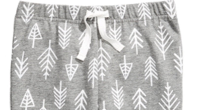 First Impressions Baby Boy's Forest Print Jogger Pants Gray Size 6-9 Months