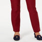 Charter Club Women's Cambridge Skinny Pull on Tummy Control Pants Red Size 8