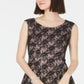 INC International Concepts Women's Sequined Lace Fit & Flare Dress Black Size 12