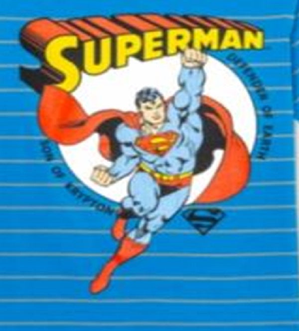 Dc Comics Big Boy's Superman Son of Krypton Stripe T-Shirt Blue Size Medium
