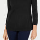 Karen Scott Women's Ribbed V Neck Sweater Black Size X-Small